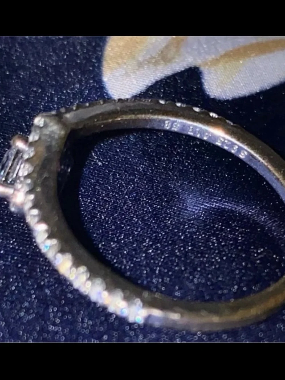 PANDORA SQUARE DIAMOND SPARKLE WISHBONE RING - Picture 6 of 8